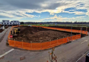 Reihenhäuser (südlicher Häuserblock) - Baustelle, Šenčur