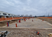 Terraced houses (south row) - construction site, Šenčur