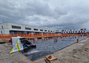 Terraced houses (south row) - construction site, Šenčur